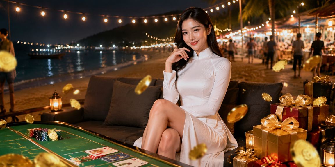 Người chơi trên đảo Phú Quốc sử dụng điện thoại kiểm tra trạng thái thanh toán và số dư tài khoản xsdl
